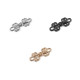 Decorative filigree fastening - Nickel (1 Pair)