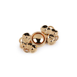 Decorative clasp / fastening 15x28 mm - Pink gold (1 Pair)