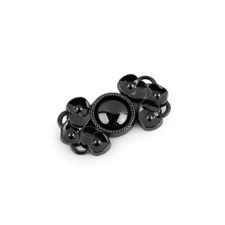 Decorative clasp / fastening 15x28 mm - Black nickel (1 Pair)