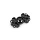 Decorative clasp / fastening 15x28 mm - Nickel (1 Pair)