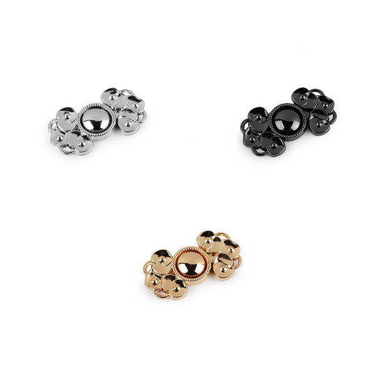 Decorative clasp / fastening 15x28 mm - Nickel (1 Pair)