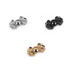 Decorative clasp / fastening 15x28 mm - Nickel (1 Pair)