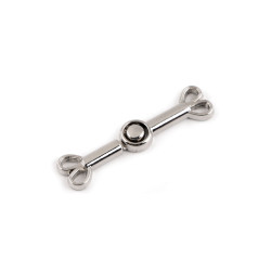 Decorative clasp 10x40 mm - Nickel (1 Pair)