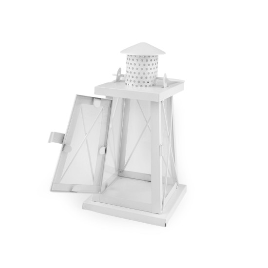 Metal lantern - White (2 Pieces)