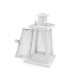 Metal lantern - White (2 Pieces)