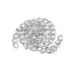 Łańcuszek płaski, lekki szerokość 13 mm, metraż - Nikiel (1 Metr)