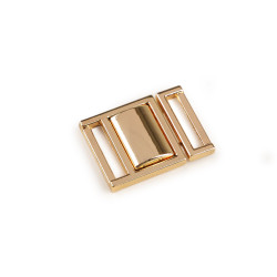 Metal clasp / buckle, fits 16 mm - Gold classic (1 Pair)