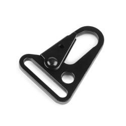 Metal carabiner, fits 32 mm straps - Black varnish (1 Piece)