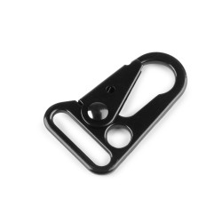 Metal carabiner, fits 22 mm straps - Black varnish (1 Piece)