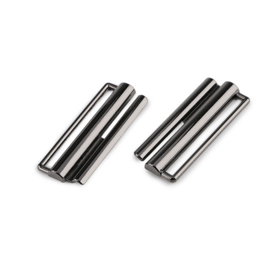 Klamra metalowa otwór do przewlekania 38 mm - Czarny nikiel (10 Pary) Klamra metalowa otwór do przewlekania 38 mm - Czarny nikiel (10 Pary)