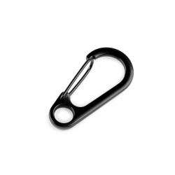 Metal carabiner, fits 8 mm straps - Black varnish (1 Piece)