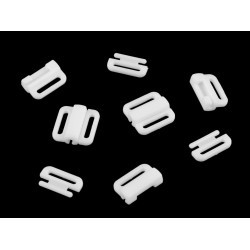 Attache en plastique pour maillot de bain, largeur 10 mm - Blanc (100 Paires)