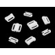Attache en plastique pour maillot de bain, largeur 10 mm - Blanc (20 Paires)