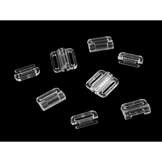 Attache en plastique pour maillot de bain, largeur 10 mm - Blanc (20 Paires)