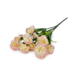 Artificial bouquet of mini carnations - Creamy light (1 Piece)
