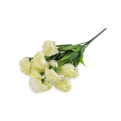 Artificial bouquet of mini carnations - Lightest yellow (1 Piece)