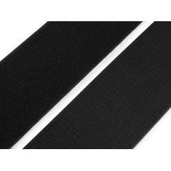 Taśma rzep samoprzylepna komplet (haczyk+pętelka) szerokość 10 cm - Czarny (1 Metr)