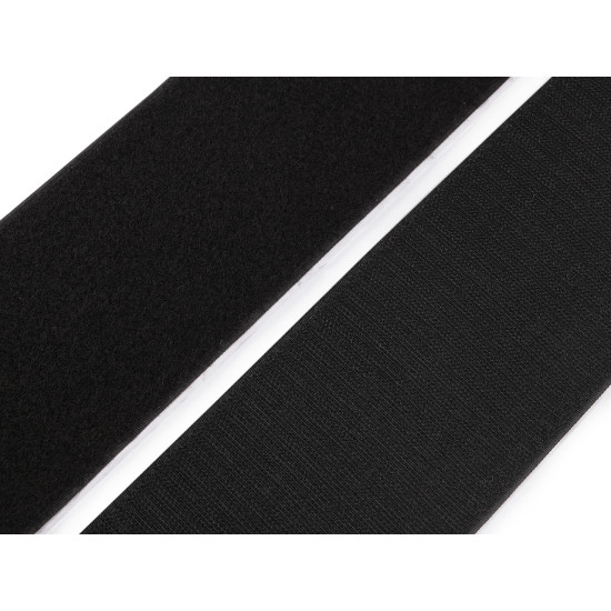 Taśma rzep samoprzylepna komplet (haczyk+pętelka) szerokość 10 cm - Czarny (25 Metry) Taśma rzep samoprzylepna komplet (haczyk+pętelka) szerokość 10 cm - Czarny (25 Metry)