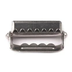 Adjustable suspender slider / adjuster with teeth, width 20; 24; 30; 40 mm - Nickel (20 Pieces) Adjustable suspender slider / adjuster with teeth, width 20; 24; 30; 40 mm - Nickel (20 Pieces)